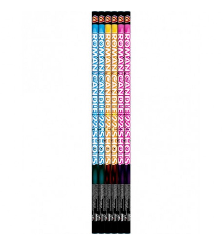 Roman candle 22 mix 60cm 6 ks