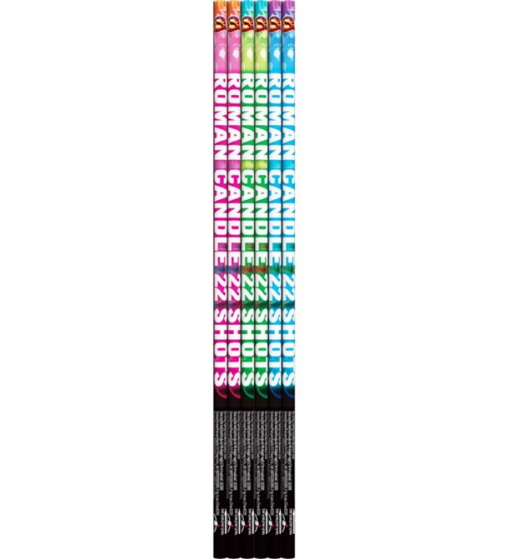 Roman candle 22 mix 45cm 12ks 